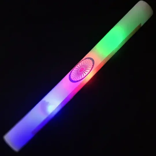 India Flag LED Foam Party Sticks – 360 Degree Printed – Bulk Wholesale 50 PCS