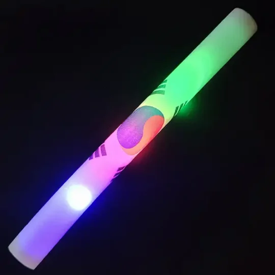 50 Foam Glow Sticks – 360 Degree Printed LED Light Sticks