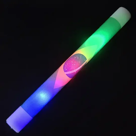 Brazil Flag Foam Light Sticks – 360 Degree LED Printed – Bulk Wholesale 50 PCS