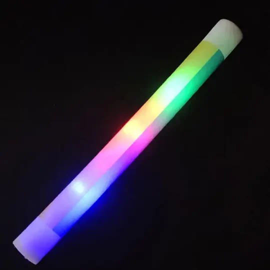 Light-Up Foam Cheer Sticks – 360 Degree LED Printed – 50 PCS Bulk
